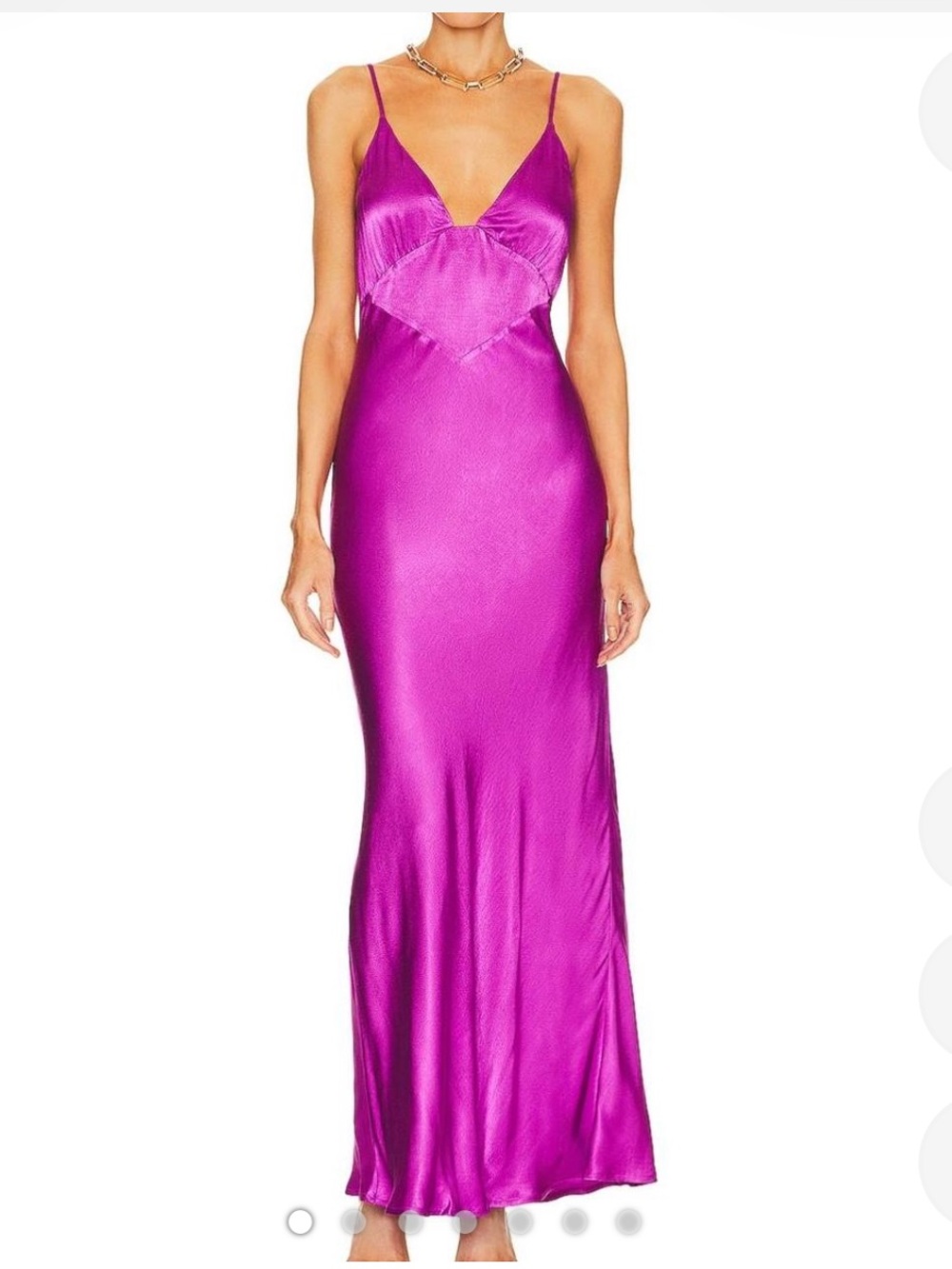 Bardot Fuchsia Satin Maxi Slip Dress
